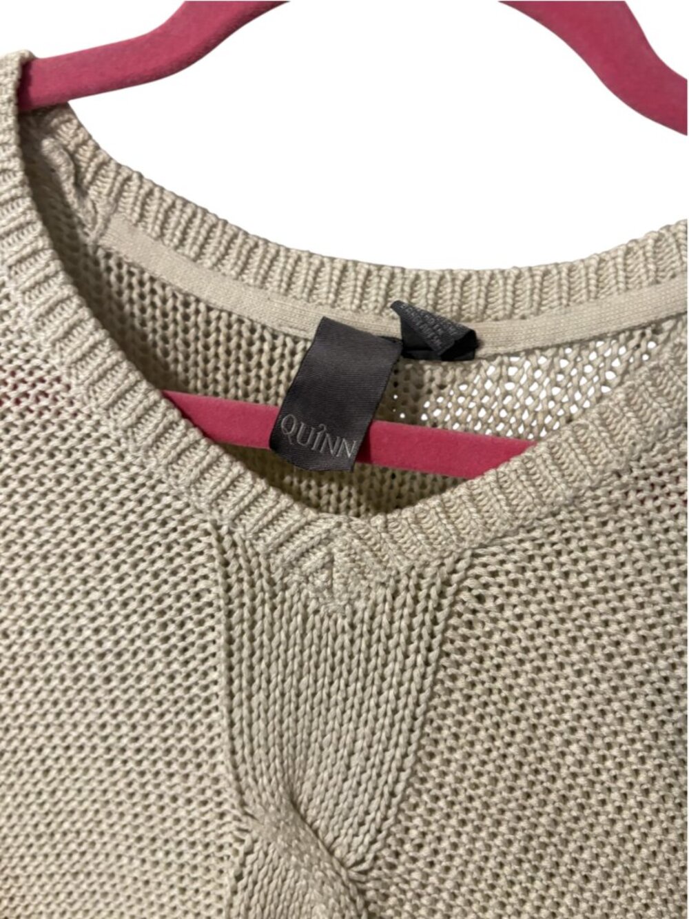 Quinn Cable Knit V-Neck Sweater - Picture 3 of 5